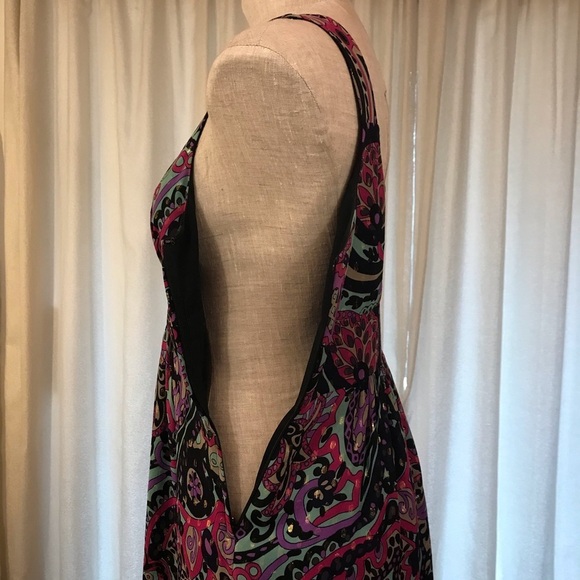 Tibi Silk Slip Dress Psychedelic Print Size 8 Cocktail Party - Picture 6 of 9